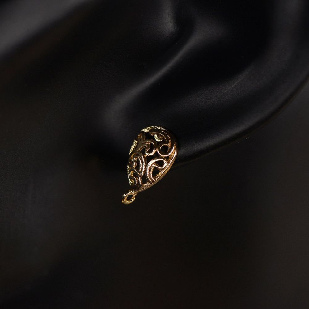 пуссеты "юнона", позолоченные, 15.5x10x15 мм