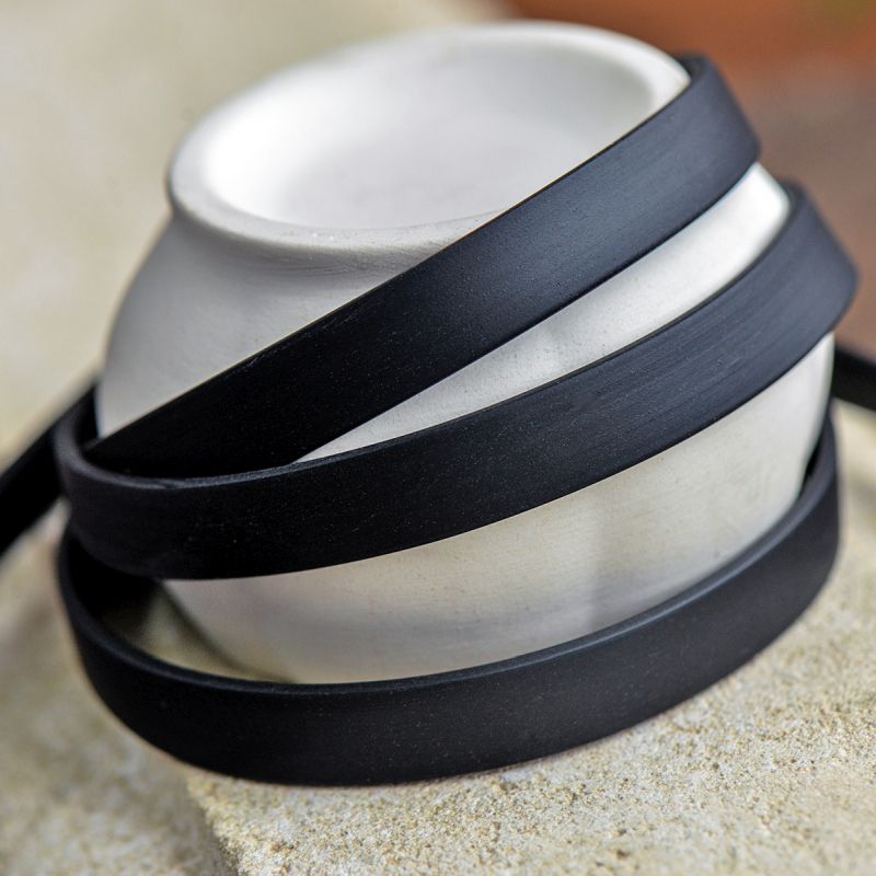 шнур резиновый, плоский, цвет черный, 10х2 мм