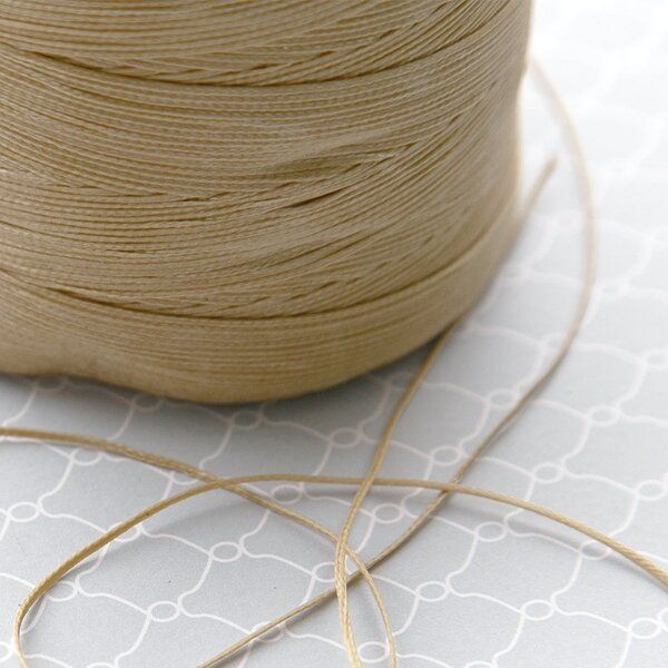шнур вощеный, цвет темно-бежевый, 1х0.4 мм