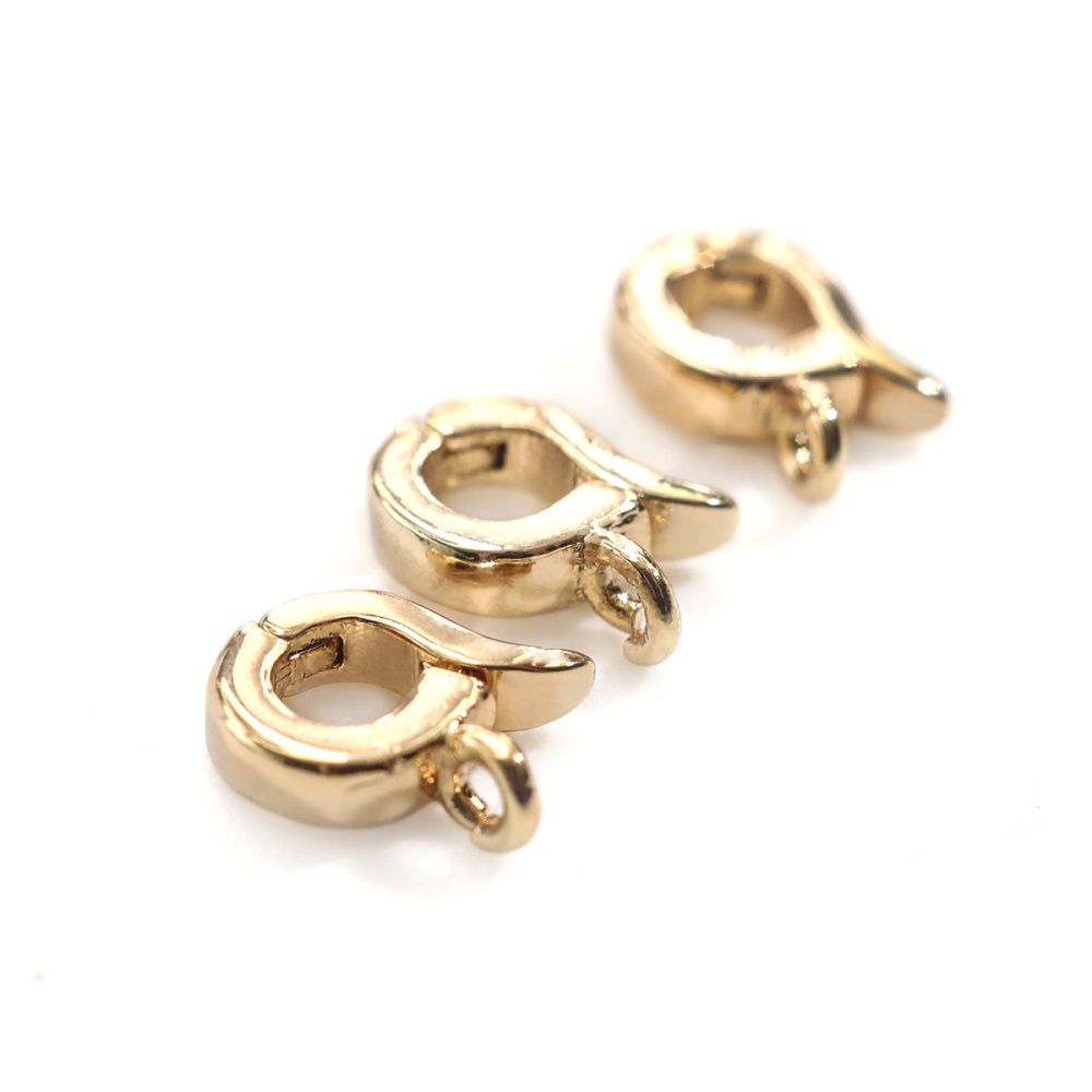 бейл "ронд", с защелкой, позолота, 8x5.5x2 мм