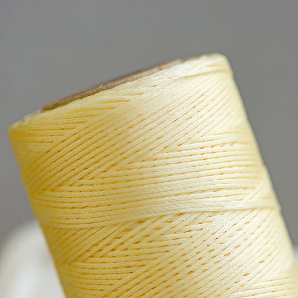 шнур вощеный, цвет бледно-желтый, 1х0.3 мм