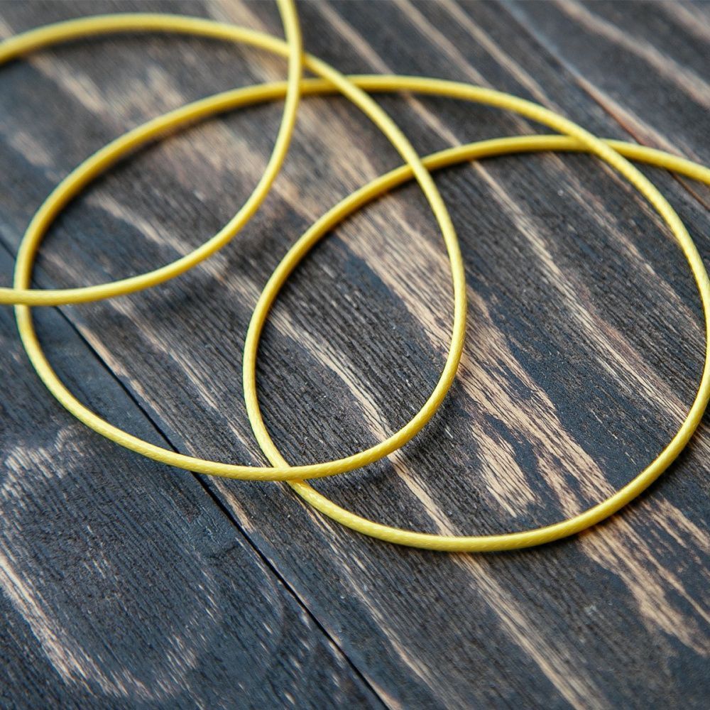 шнур вощеный, цвет желтый, 2 мм