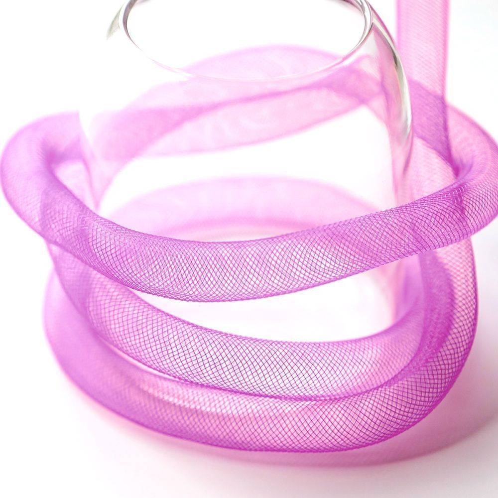 ювелирная сетка, пластик, цвет лиловый, диаметр 16 мм