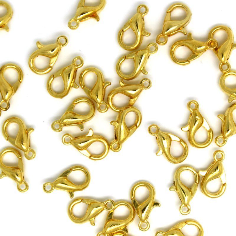 Замочки замочек-лобстер, цвет золото, 8х14 мм