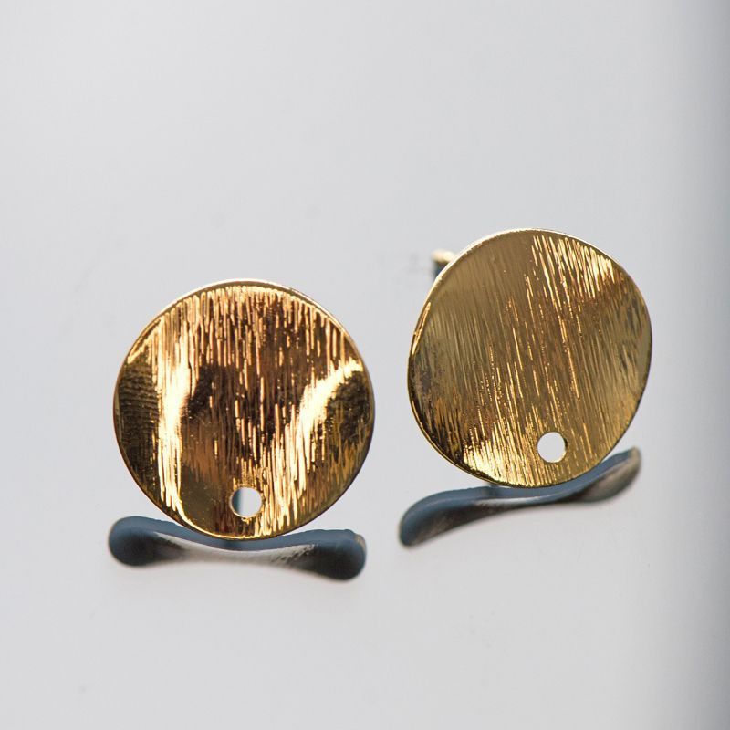 пуссеты "раунд-скратч", позолоченные, 12 мм