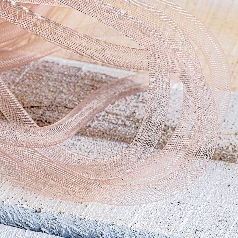 ювелирная сетка, пластик, цвет персиковый, диаметр 10 мм
