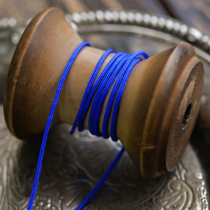 шнур, полиэстер, цвет синий электрик, 1 мм  