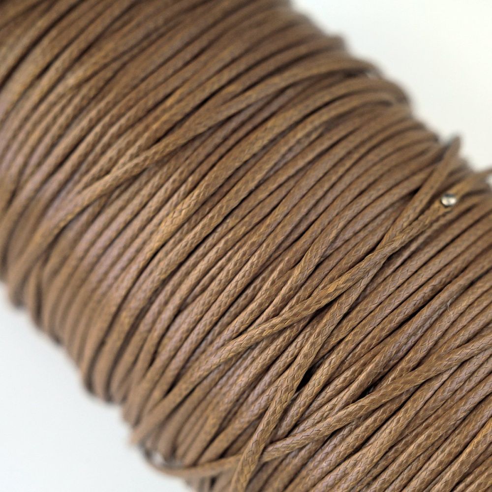 шнур вощеный, цвет бежевый, 1 мм