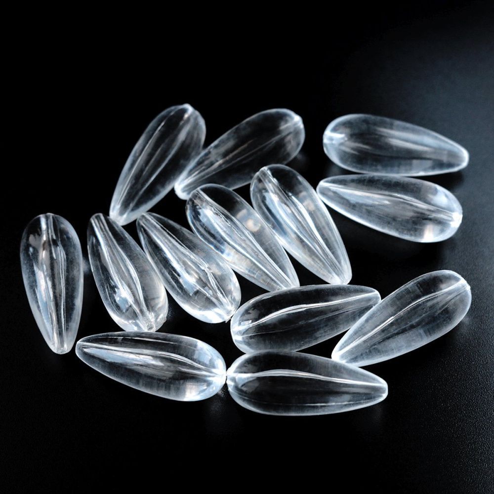 бусина капля, акрил, цвет прозрачный, 37x15 мм