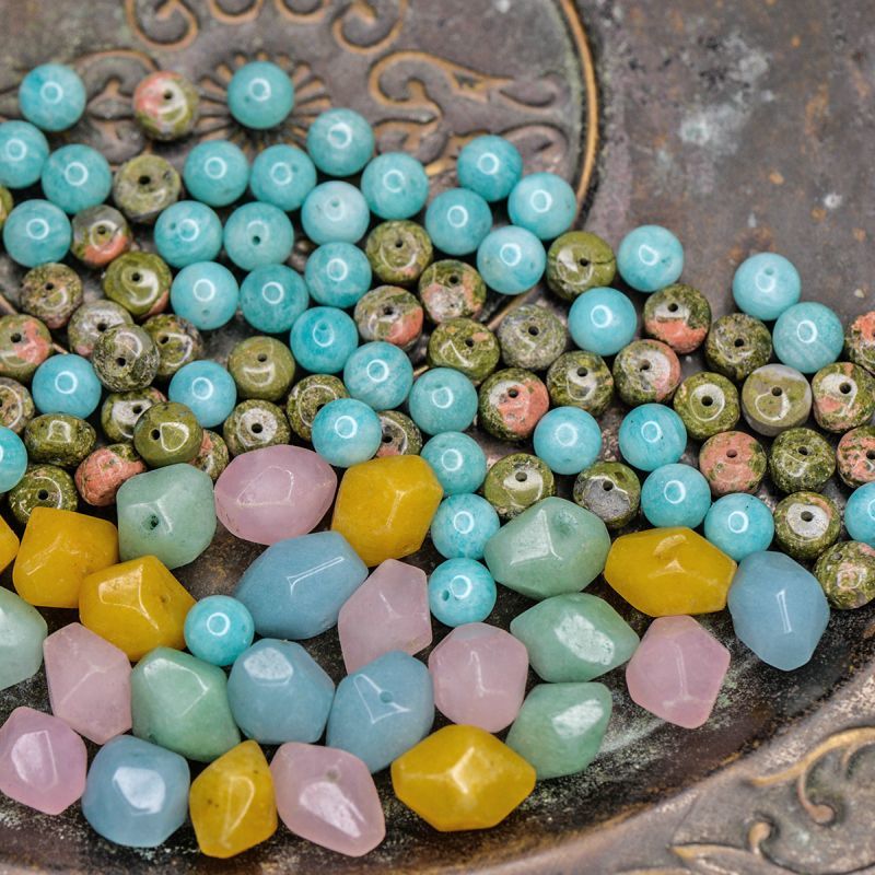 микс из натуральных камней, цветовой и размерный микс (уп 20 г)