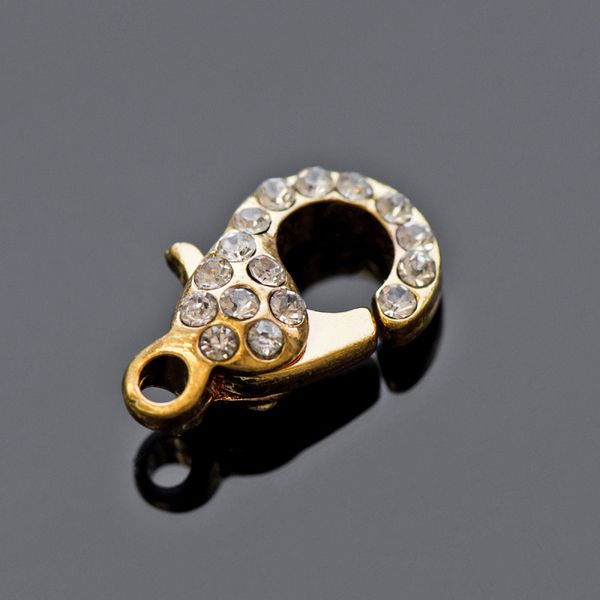 Замочки замочек-лобстер "глоу", цвет золото, 21x12.5x7 мм