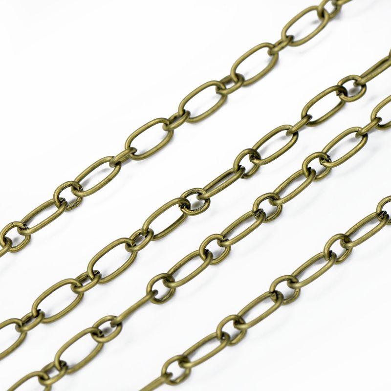 цепочка "венто", цвет античная бронза, звено 9x5x1 мм