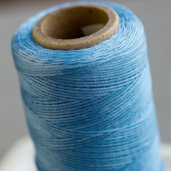 шнур вощеный, цвет голубой, 1х0.3 мм