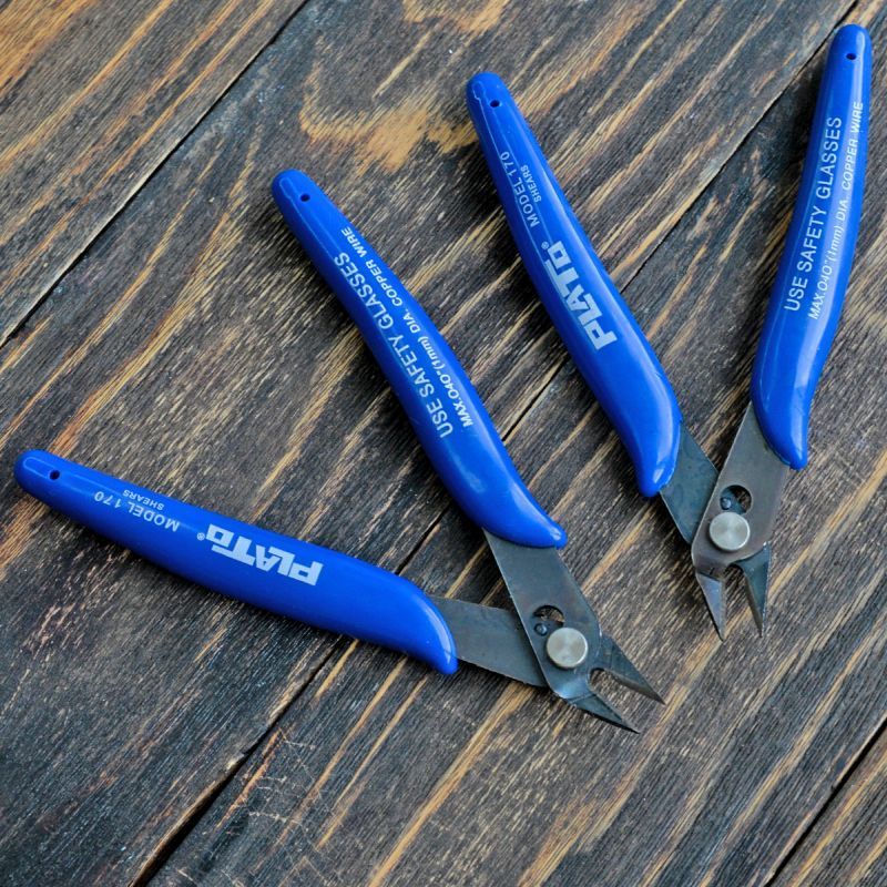 инструмент, кусачки с острыми носами, синие ручки, 128x79 мм