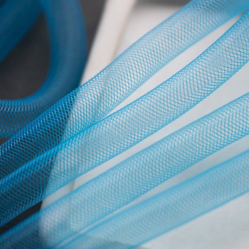 ювелирная сетка, пластик, цвет бирюзовый, диаметр 10 мм