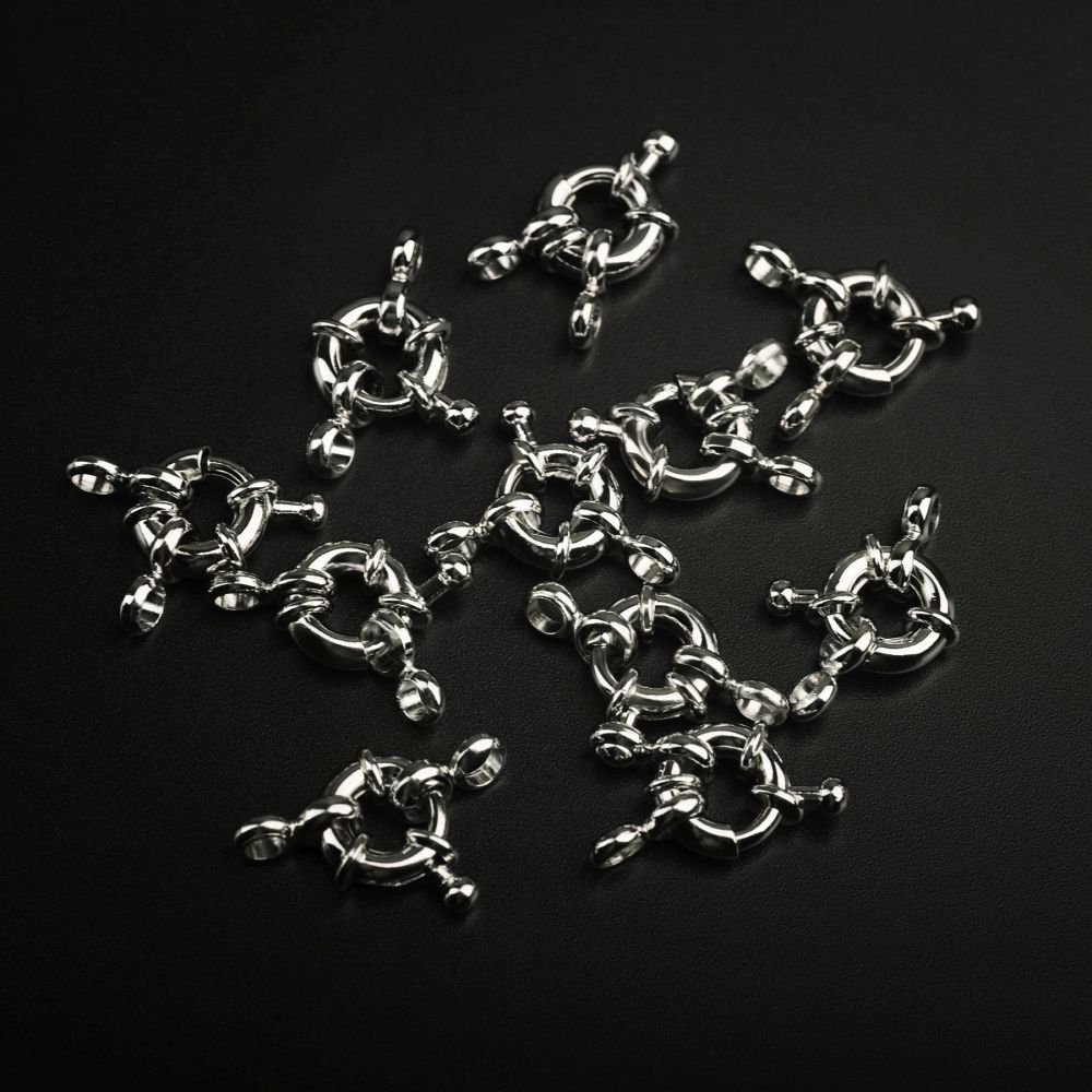 Замочки замочек-кольцо, цвет платина, 8.5-9х4 мм