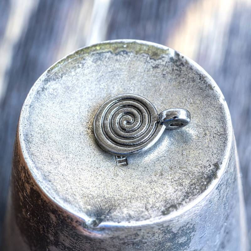 подвеска металлическая "спираль", цвет черный, 8х1.8х1.2 мм