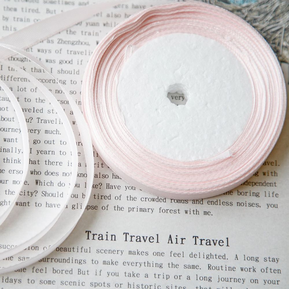 лента, атлас, цвет розовый светлый, ширина 10 мм ленты