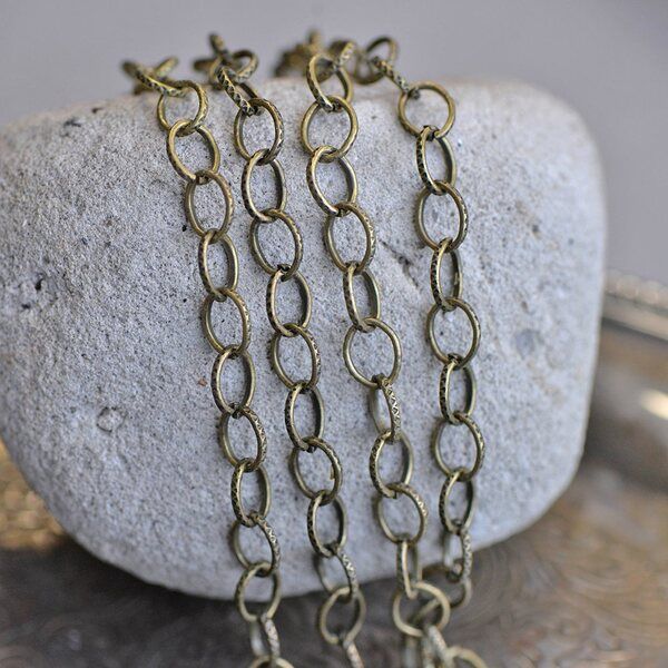 цепочка "даймонд", цвет античная бронза, звено 8x6x1 мм