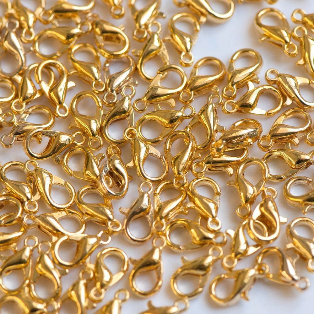 Замочки замочек-лобстер, цвет золото, 6х10 мм