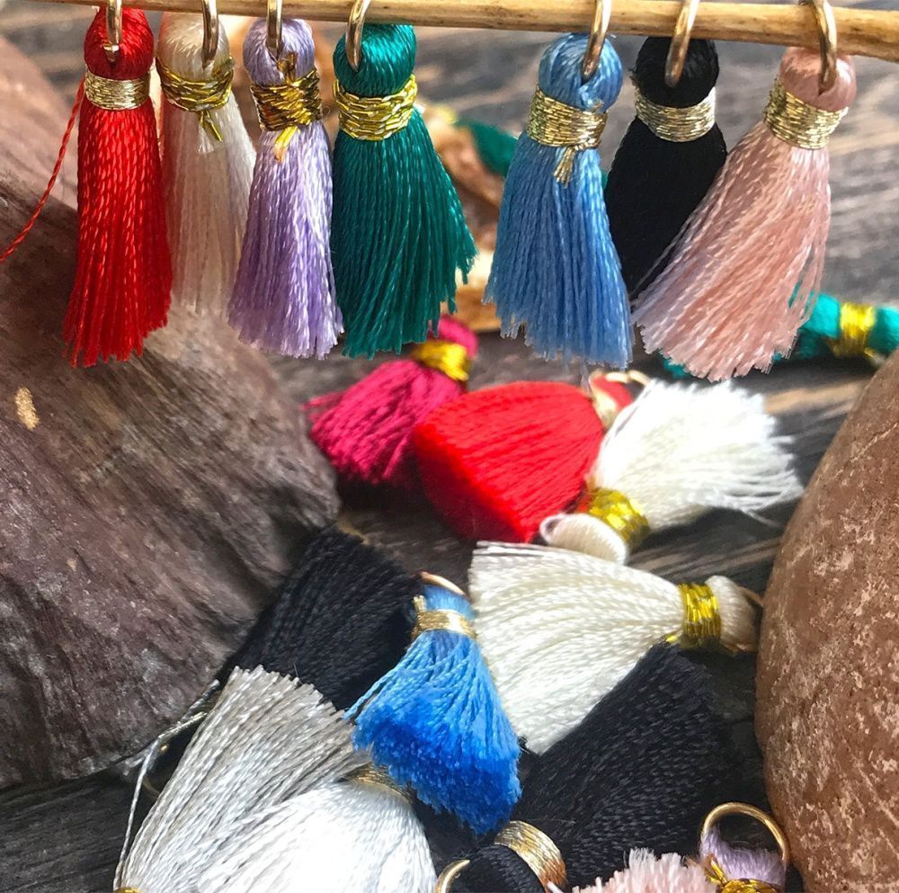 кисточка, нейлон/латунь, цветовой микс, 23-27x5 мм