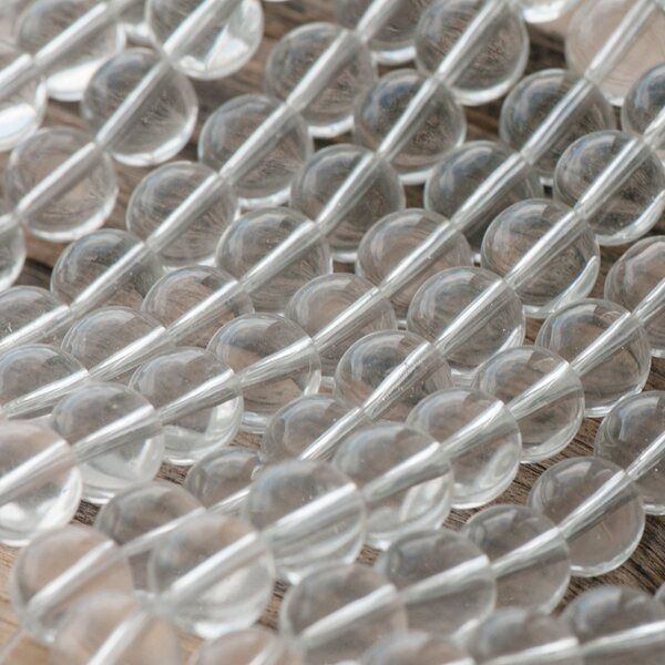 бусина, стекло 10, цвет прозрачный, 10 мм