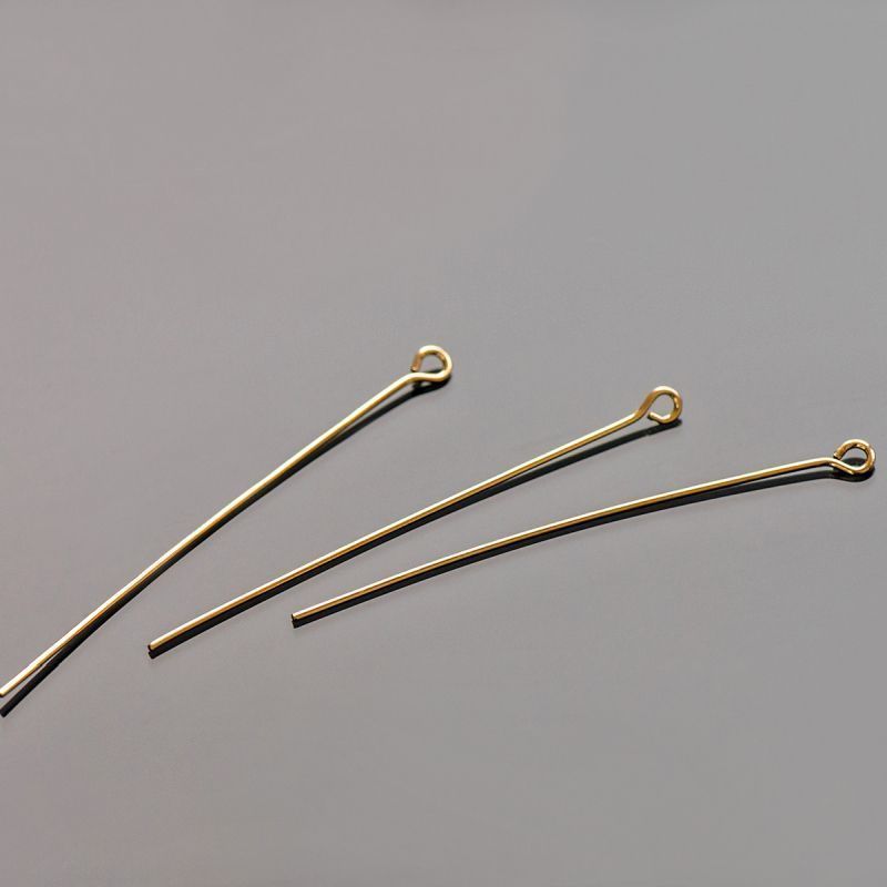 пины с петлей, позолота, 50х0.8 мм