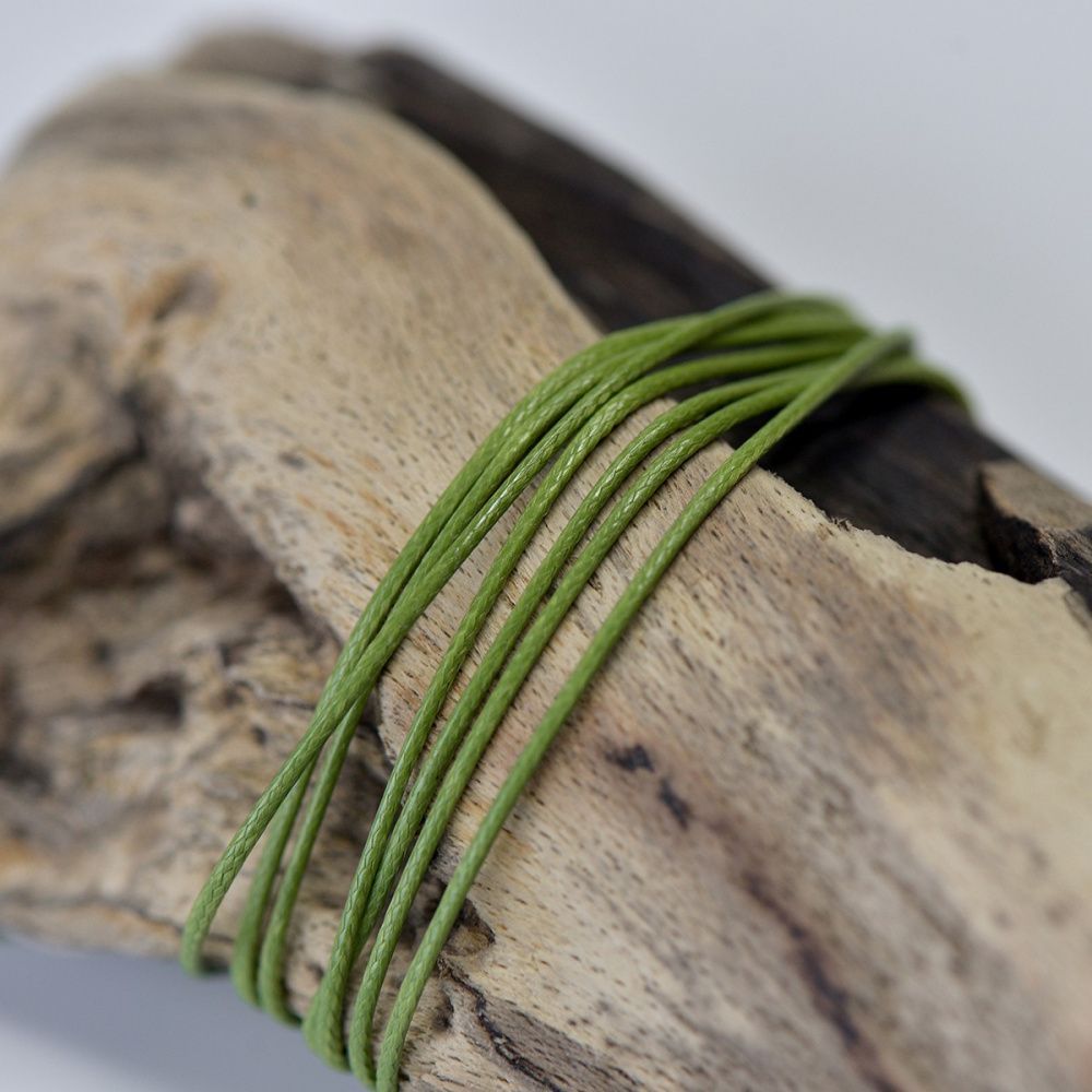 шнур вощеный, цвет оливково-зеленый, 1 мм