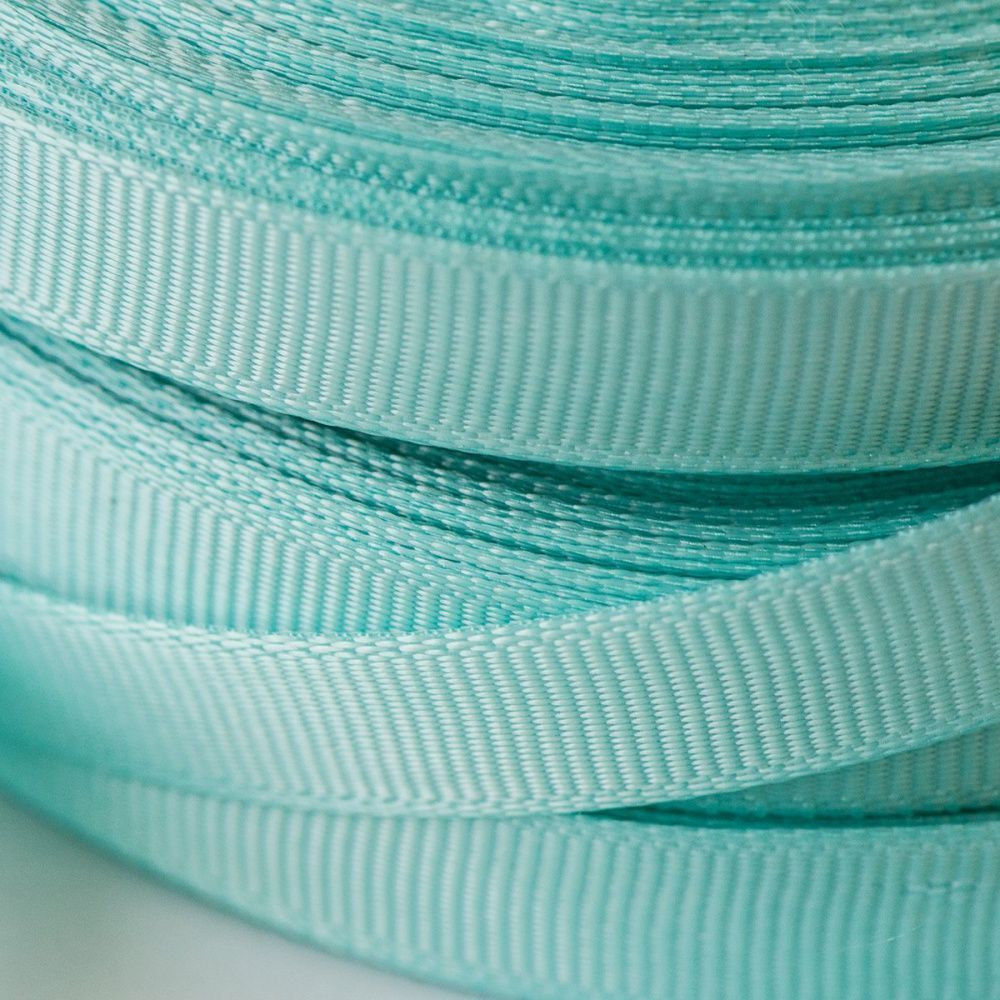 лента репсовая, цвет светлый бирюзовый, ширина 10 мм ленты