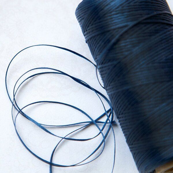 шнур вощеный, цвет синий темный, 1х0.3 мм