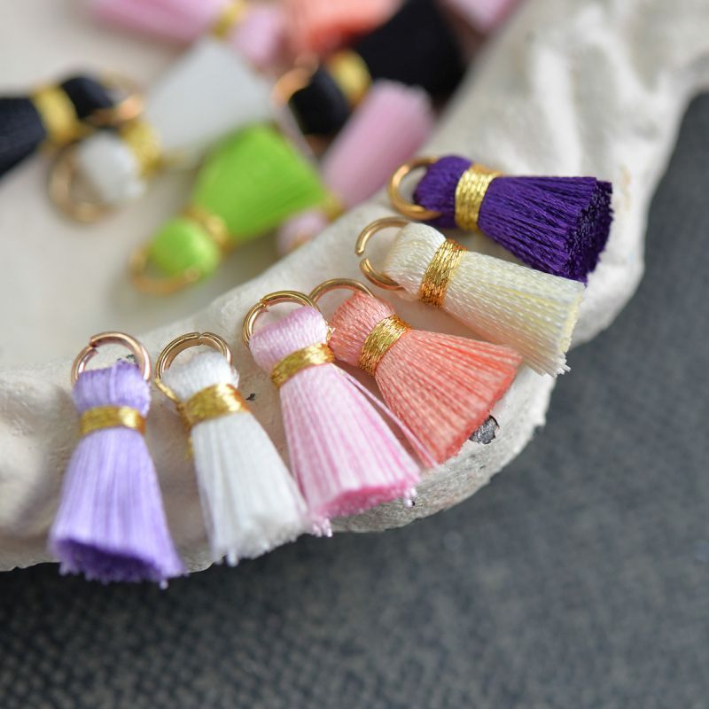 кисточка, поликоттон/латунь, цветовой микс, 20x10x5 мм