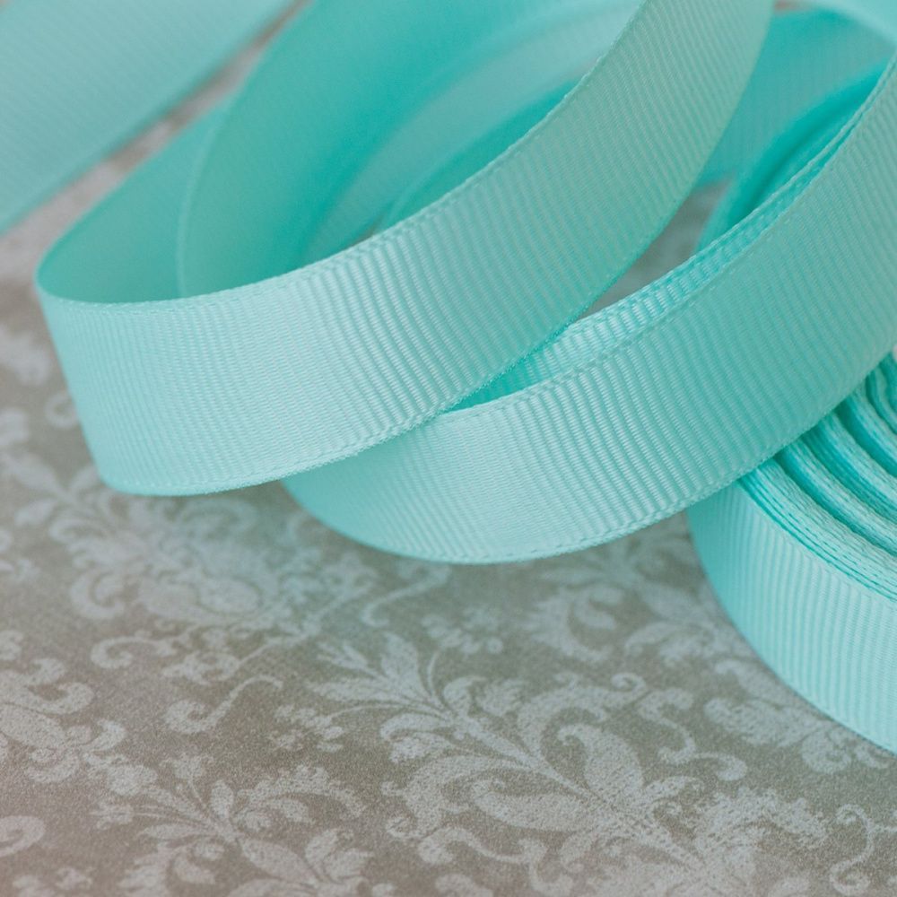 лента репсовая, цвет светлый бирюзовый, ширина 20 мм ленты