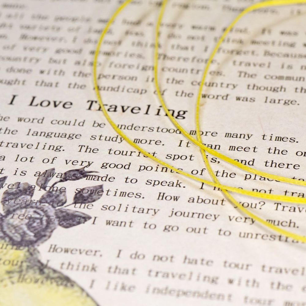 шнур вощеный, цвет желтый, 1х0.4 мм