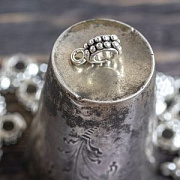 Бейл "Ежевика", цвет античное серебро,13x8x5 мм