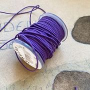 Резинка круглая шляпная, цвет фиолетовый, 1 мм, боб 5 м 