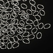 Колечко соединительное, овальное, цвет серебро с патинацией, 7x5x0.9 мм (уп 10 г)