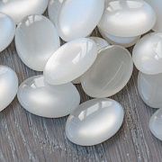 Кабошон из смолы, имитация ракушки, цвет белый перламутр, 18х13 мм