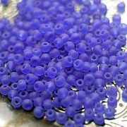 Бисер матовый, цвет синий индиго, 6/0 (уп 10 г)