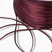 Шнур атласный для кумихимо, цвет бордовый, 1 мм (уп 4 м)