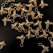 Подвеска металл "Бабочка", позолота, 8.5x9x4.5 мм