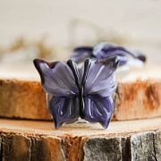 Бусина, Мурано "Бабочка", фигурная, фиолетовый, 20х20 мм