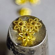 Шапочка для бусин "Новая звезда", цвет золото, 10х9х3 мм
