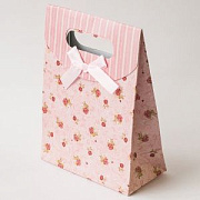 Пакет подарочный "Розита", картон, розовый, 12.5х16.5х5.6 см
