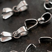Бейл с подвесом, 304 Stainless Steel, цвет стальной, 9x6.5x2.5 мм