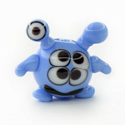 Бусина, Мурано "Лупоглазик", барвинковый, 20х25 мм