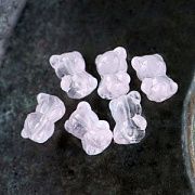 Бусина, Лэмпворк "Мармеладные мишки", стекло, цвет светло-розовый, 14x12 мм