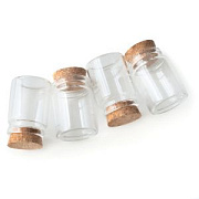 Бутылочка с крышкой, прозрачная, 37x50 мм