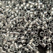 Бисер "Радуга", рубка, цвет теплый белый/серебрение, 1.5-2x1-2 мм (уп 7 г)