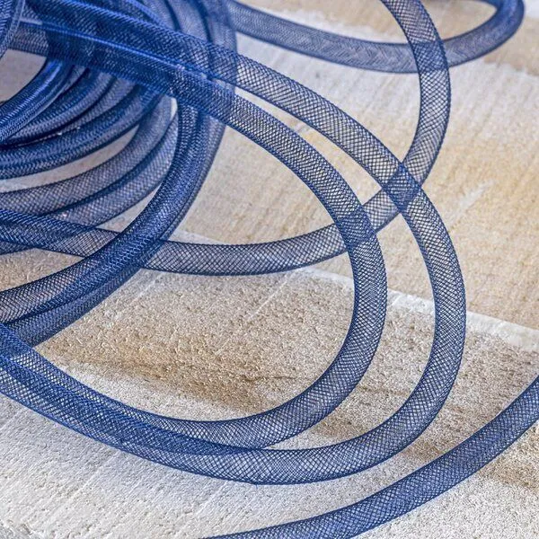 ювелирная сетка, пластик, цвет темно-синий, диаметр 8 мм