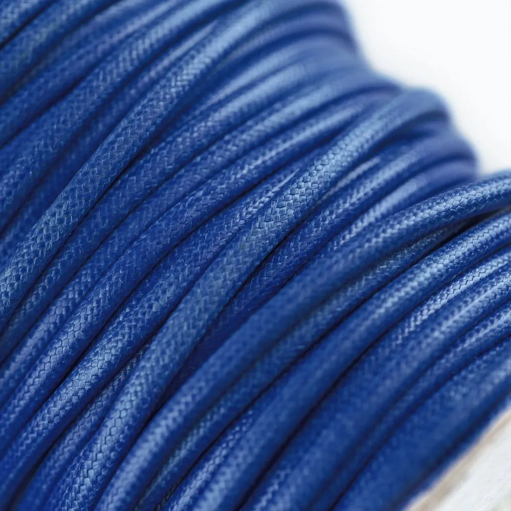 шнур вощеный, цвет светло-синий, 3 мм